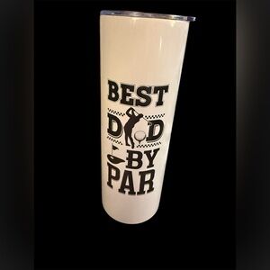 Best Dad By Par  20oz Stainless Steel Tumbler w/Straw